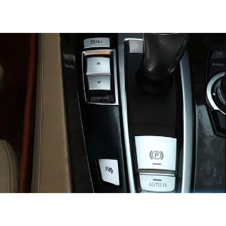 Cover Trim Silver Aluminum For BMW 7 Series Console Gear Shift Side Button 09-15