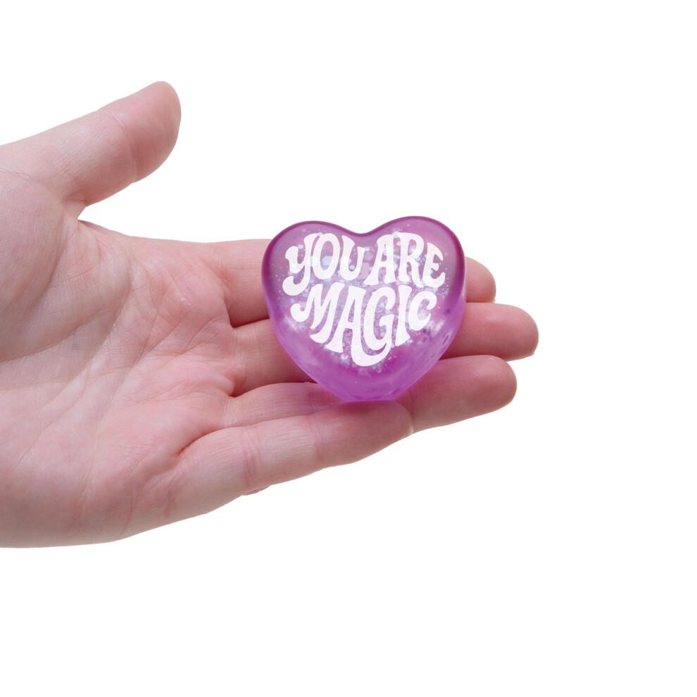 NeeDoh Teenie Sparkle Hearts | Набор из 3 маленьких блестящих сердечек-антистресс | Набор игрушек-фиджетов для детей и взрослых | Мягкие игрушки-сердечки в стиле сладостей |