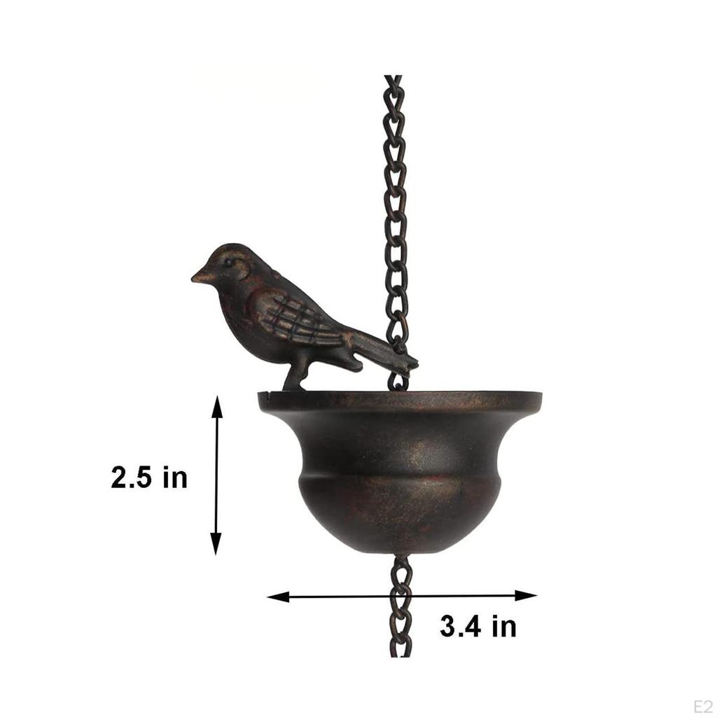 Цепи от дождя для птиц для водосточных желобов, цепь для отвода дождевой воды, внешняя замена водосточных труб 240 см