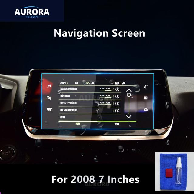 Для PEUGEOT 2008/e2008 20-22 Прозрачная защитная пленка из ТПУ для экрана навигации Защита от царапин Аксессуары Пленка Модификация