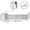VidaXL Chenil Extérieur avec Toit pour Chiens 400x200x150 cm Cage Enclos 171499