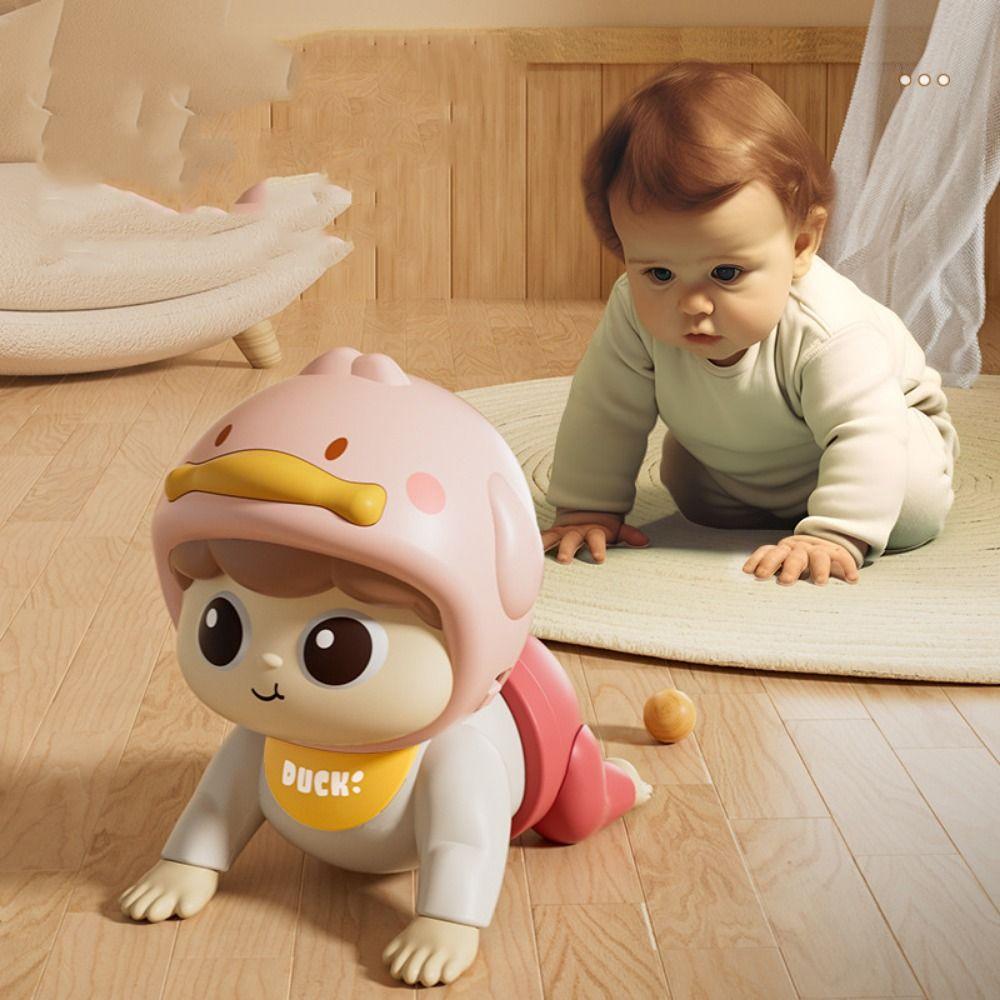 With Sound Learning Crawling Doll Big Eyes Electric Walking Duck Baby