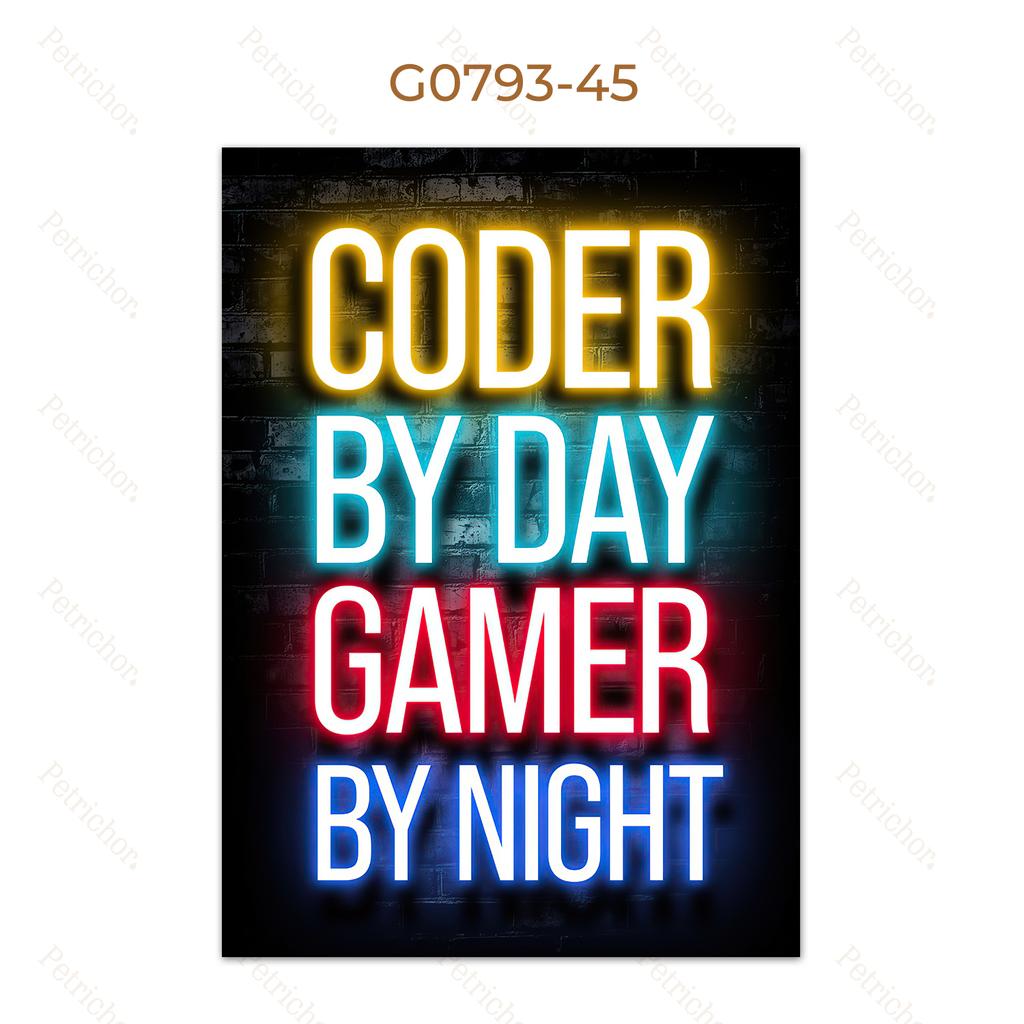Modern Lights Gaming Zone Industrial Neon Wall Art Canvas Painting Posters Picture For Internet Cafe Bar Boy Room Home Decor