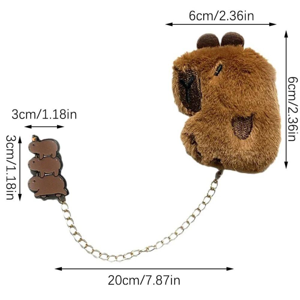 Chain Kapibara Pin Kapibara Capibara Badge Exquisite Star Capybara Brooch  Backpack Decor