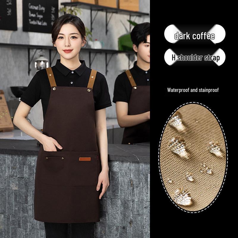 Водонепроницаемый фартук для молодого официанта с логотипом для ресторана молочного чая