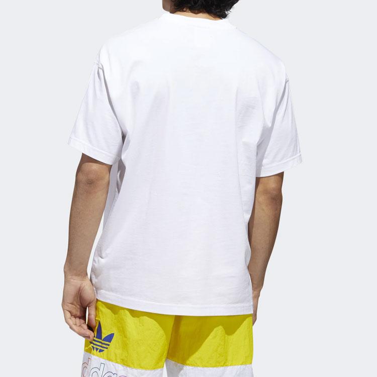 Adidas Мужская футболка Originals Trefoil Flag Logo Fill, белые топы GD0953