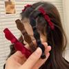 2PCS/3PCS/4PCS Women Elegant Flocking Braided Hair Clip Trendy Forehead Bangs Clip Side Clip Short Hair Duckbill Clip Headdress