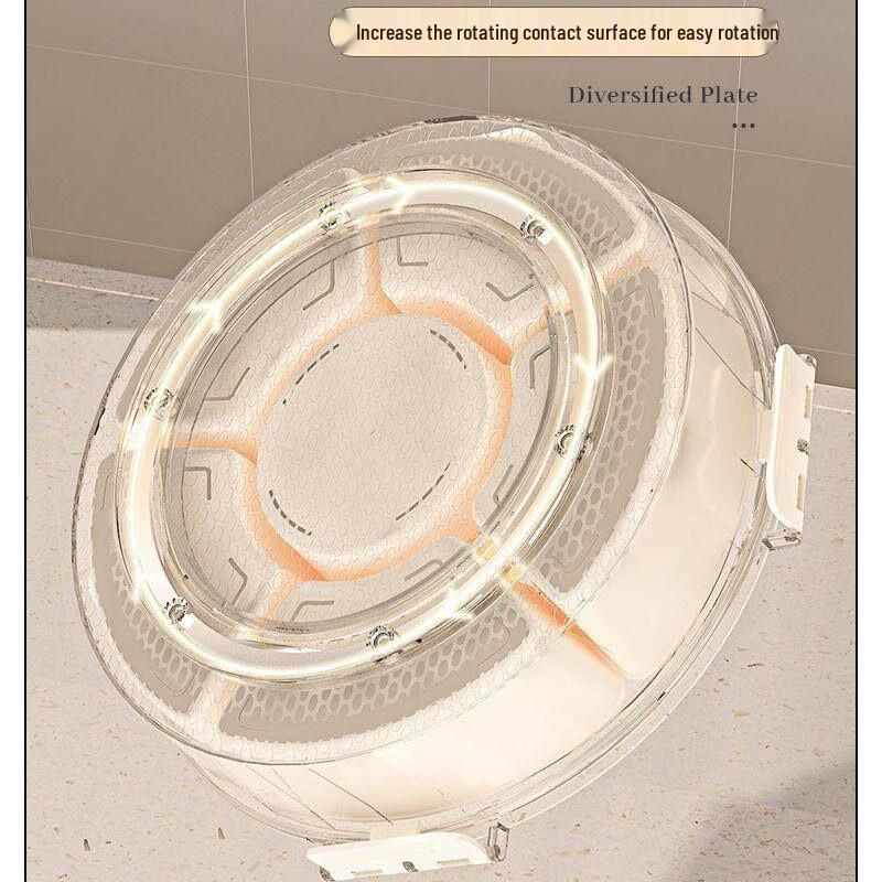 MiaoJie Rotating Six-Compartment Fruit Plate