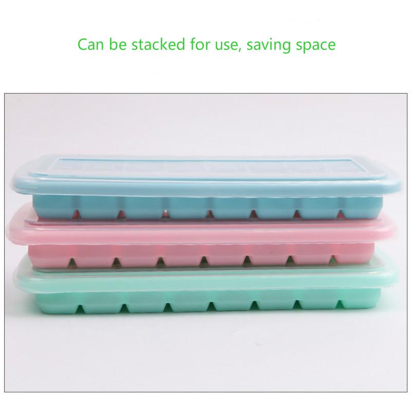 Силиконовая форма для льда с крышкой, бытовая форма для льда, коробка для льда, дополнительная коробка для еды, коробка для льда
