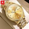 All Diamond Luxury Brand Men's Quartz Watch Business Trend Automatic Date Waterproof Luminous Original Business Watch
