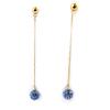 [L9743] - Blue 'Sissi' Gold Plated Earrings (crystal)