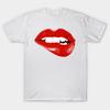 T Shirt Women Red Lips Harajuku Print Kawaii Tshirt Summer Short Sleeve Female T-Shirt Top Tee