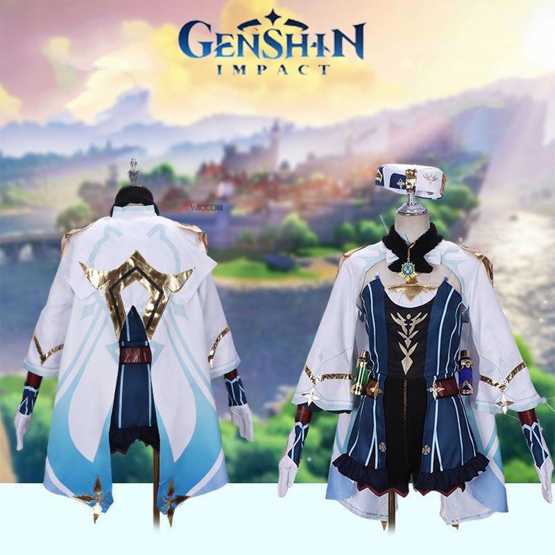Костюм для косплея Сахарозы из Genshin Impact, шляпа, маскарадные платья, наряды, Хэллоуин, высококачественный костюмный набор изысканного дизайна