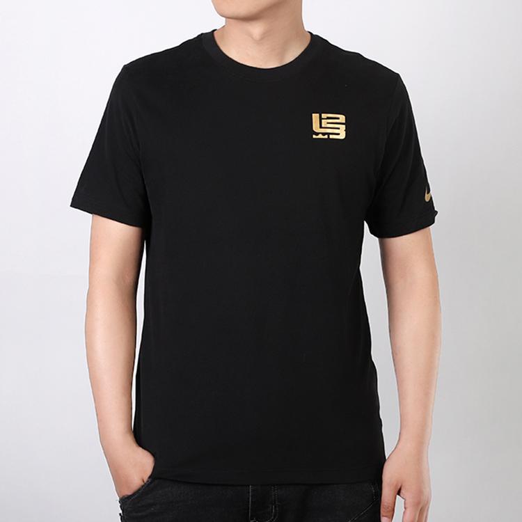 Nike T Shirts Men's Black Crew Neck Moderate Straight Fit CV1058-010