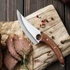Boning Knife Meat Cutting Fruit Knives Wooden Handle Outdoor Camping Knife Multifunctional Kitchen Knife with Knife Cover