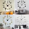 Modern Numbers Letters 3D Wall Clock Sticker DIY Living Room Art Hanging Decor