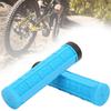 1Pair Mountain Bike Silicone Handlebar Grip Cover Unilateral Locked Non slip Bicycle Accessory(blue )