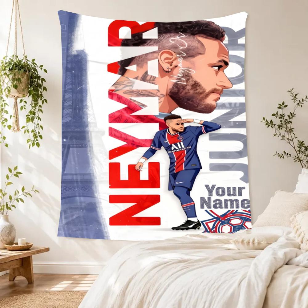 Neymar Jr Soccer Artwork Aesthetic Tapestry Rustic Farmhouse Suitable For Dorm Wall Reading Corner Balcony Indoor Boho Decor Gift For New Home