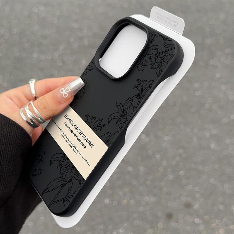 Мягкий чехол с рисунком цветов для iPhone 16 15 14 13 12 11 Pro Max 14 15 16 Plus Новый Полупакет Противоударный и противоскользящий Чехол для телефона