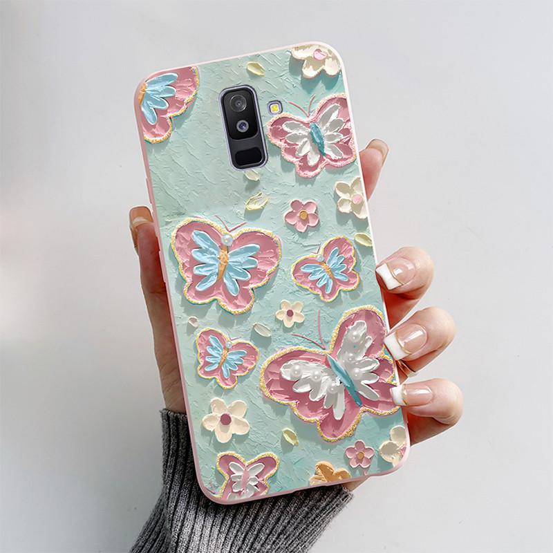 Чехол для Samsung A6 2018 Чехол A 6 A600F Мультяшный Кот Лиса Мягкий Силикон ТПУ Чехол для Телефона для Samsung Galaxy A6 Plus 2018 A605F Чехол