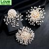Shmik Fashion Роскошные жемчужные броши-цветы для женщин Элегантные изысканные значки Кристаллическая одежда Ювелирные изделия Свадебная вечеринка Брошь-булавка