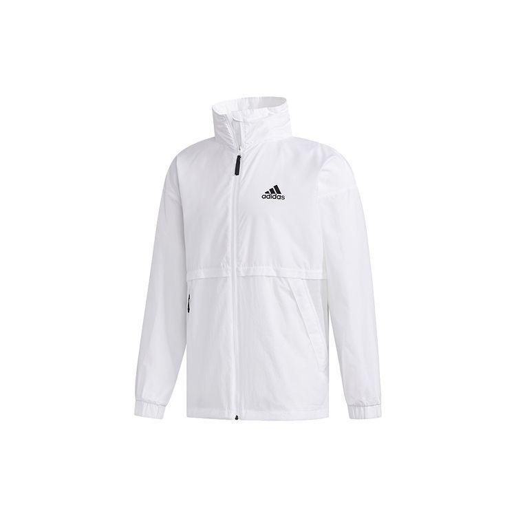 adidas Спортивная куртка со стойкой на открытом воздухе, мужская куртка, белая FM7518
