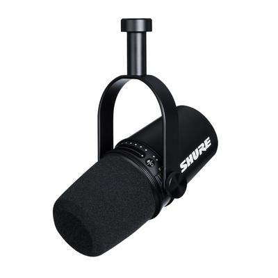 Shure Микрофон для подкаста MV7 Динамический микрофон Кардиоидный однонаправленный USB XLR Проводной Шумоподавление Распространение Потоковая передача Запись на YouTube Прямая трансляция Игра