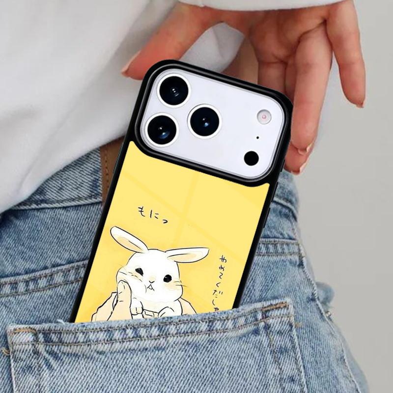 Милый чехол-кролик для iPhone 16e 15 14 13 12 17 Pro Max Plus Air 17pro Чехол Coque