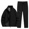 Sports Suit Men's Thick Velvet Jacket Loose Casual Clothes Men's Winter Two-piece Set