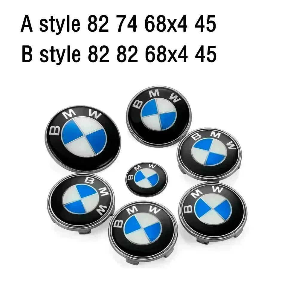 7Pcs Car Front Badge Rear Sticker Center Caps Steering Wheel Emblem For BMW X3 X5 G01 G20 G30 F10 F11 F20 F01 F30 E39 E60 npmk56