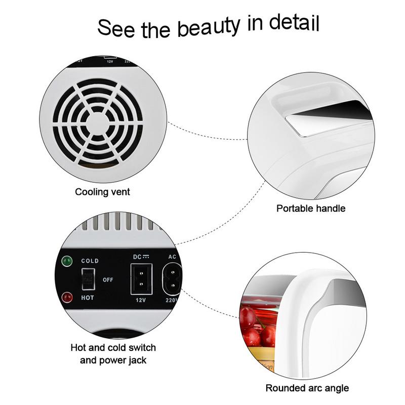 Автомобильный холодильник 6 л двойного назначения, мини-холодильник 12 В, охлаждение и обогрев, кемпинговый холодильник, электронные устройства для автомобиля