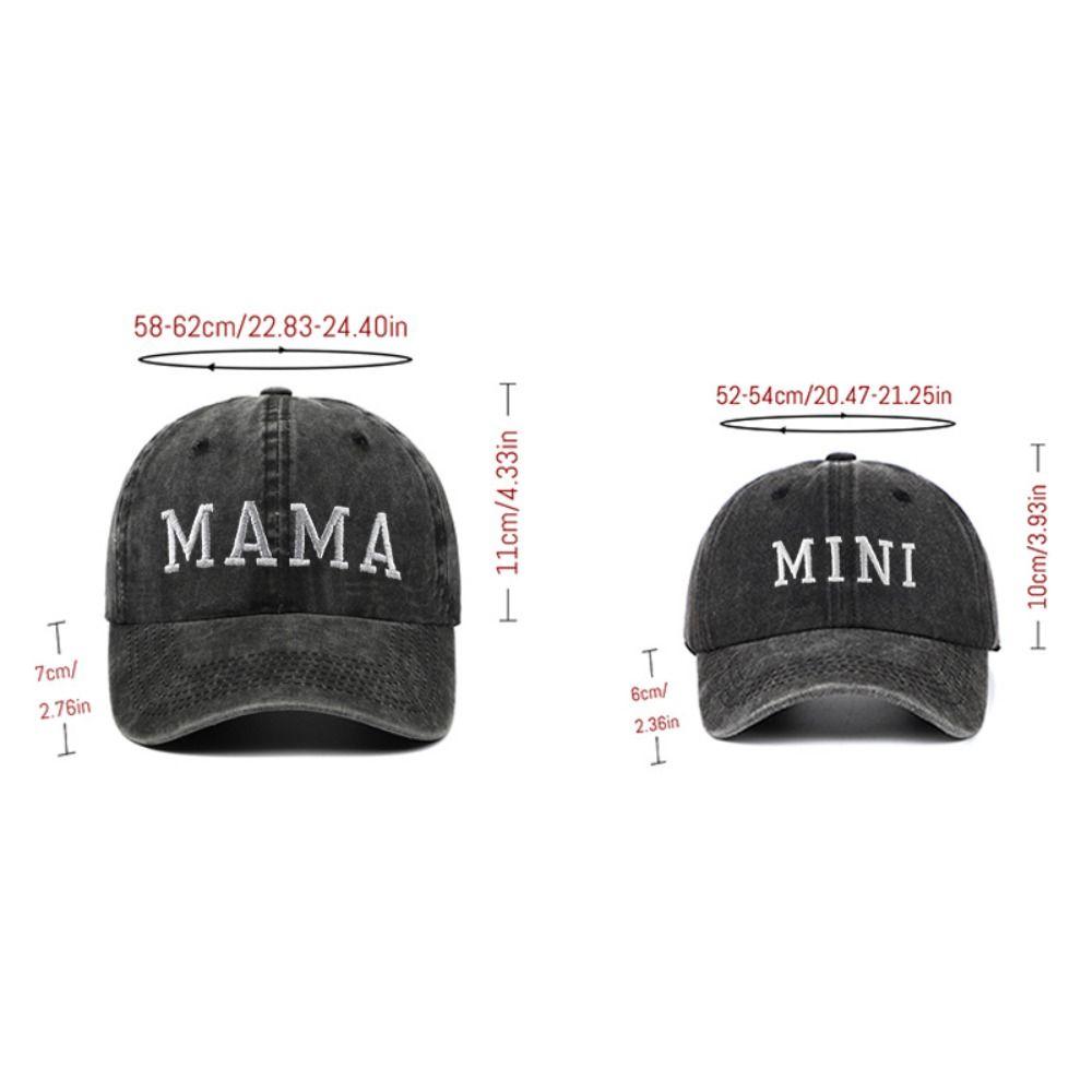 Vintage Parent-child Baseball Hats Adjustable Family Matching Baseball Cap Sport Visors Cap Gifts