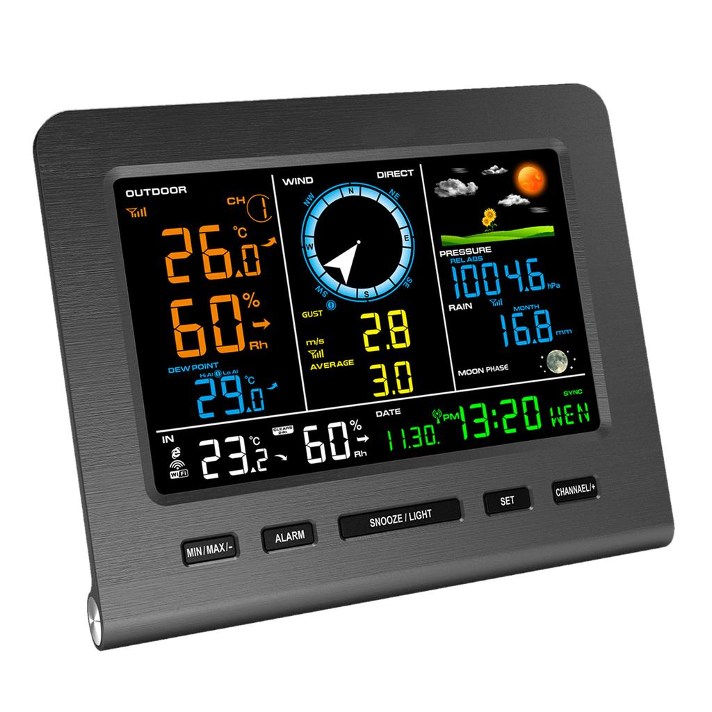 0366-WF Wireless Weather Station with Outdoor Sensor, Weather Station with Weather Forecast,