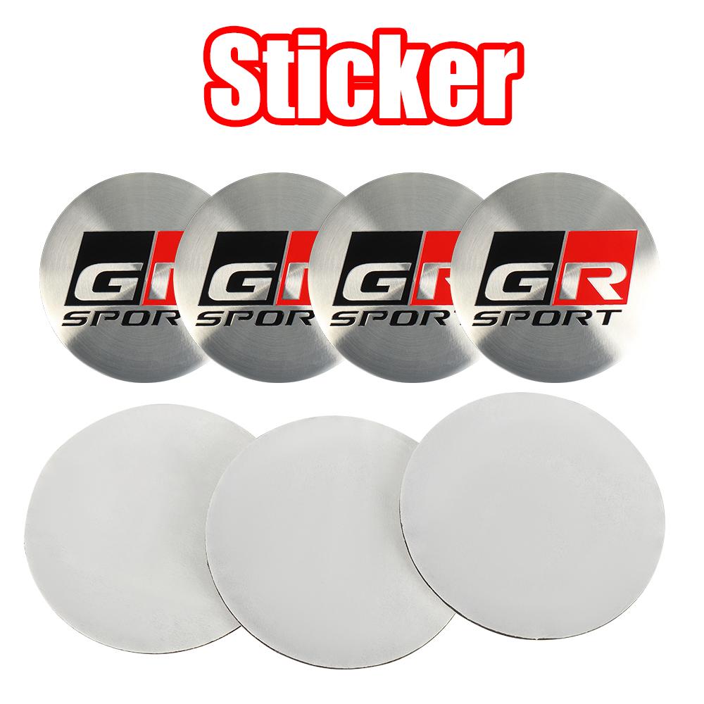 56mm 60mm GR Sport Emblem Car Wheel Center Hub Cap Stickers Decoration For Toyota Hilux Crown CHR Yaris Camry Prius Rav4 Avalon
