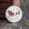 Металлическая рождественская монета, двухсторонняя монета с Рождеством, коллекционная монета в виде оленя Санта-Клауса для праздничного подарка на память