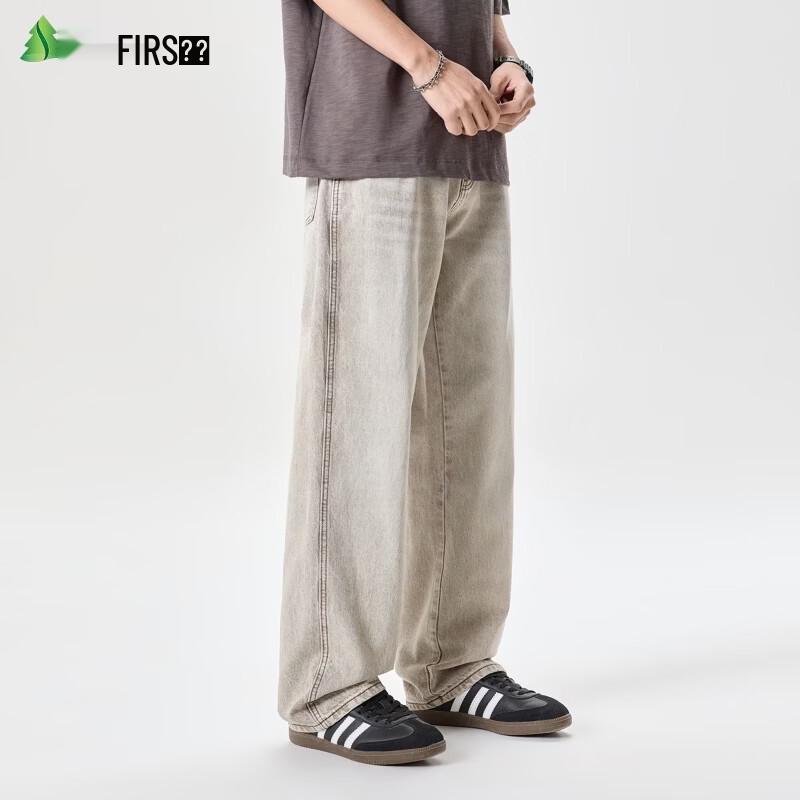 FIRS Men's Lightweight Tencel Blend Straight-Leg Jeans