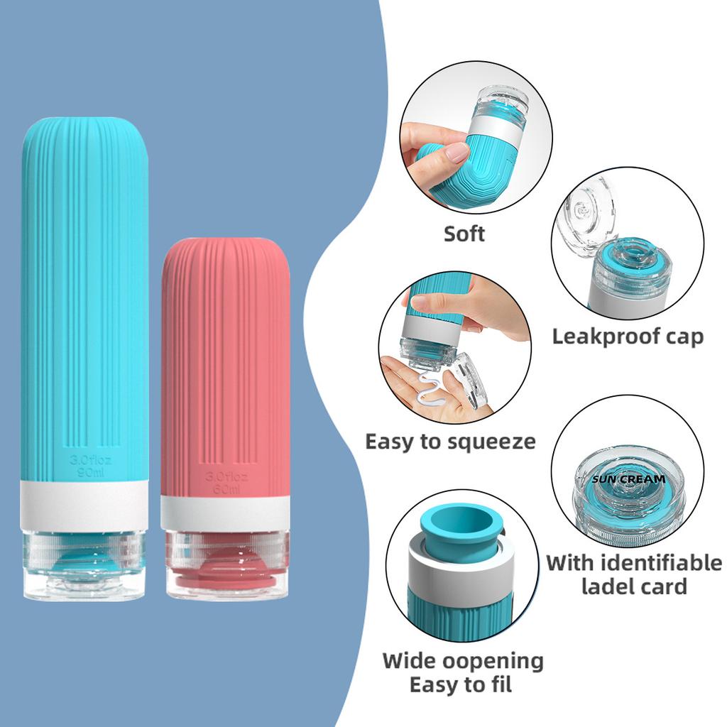 Silicone Sub-bottle, Shampoo, Shower Gel Storage Bottle, Portable Travel Sample