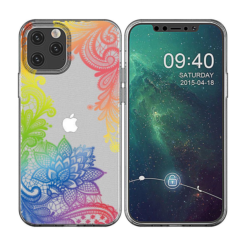 Чехол для мобильного телефона Apple 15 из прозрачного ТПУ 14PRO MAX с кружевным тиснением Soft Shell