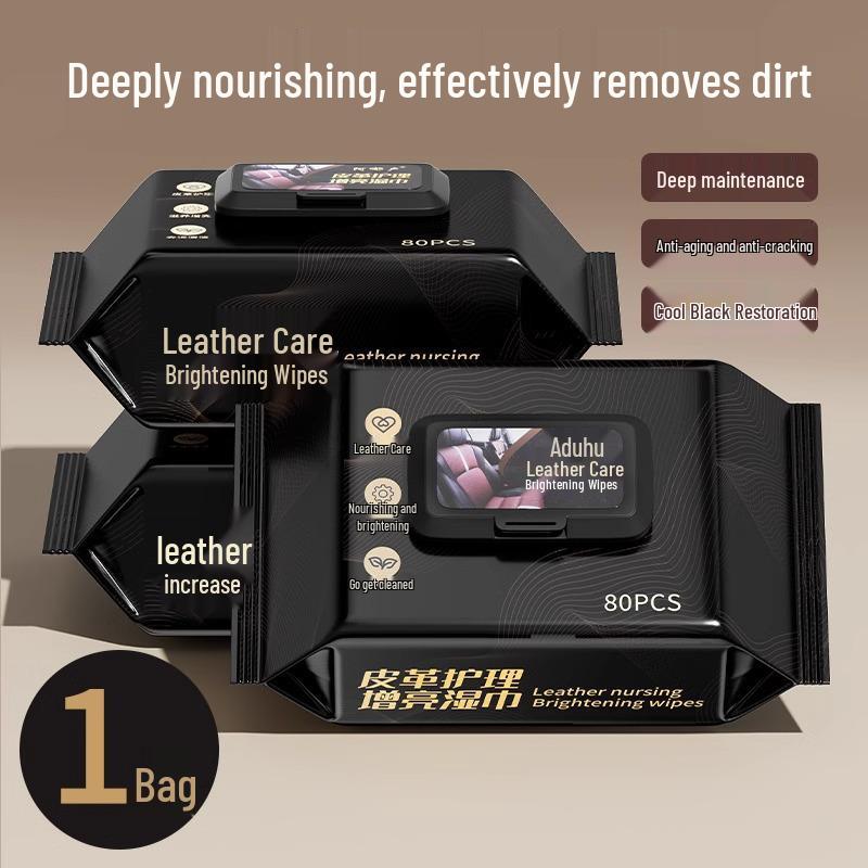 Car Interior Leather Cleaning Wipes Value Pack - Multifunctional for Glass and Car Surfaces