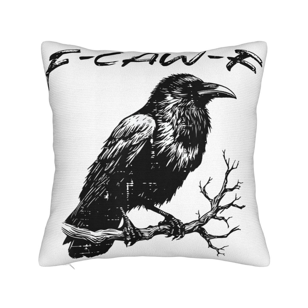 Pillow Cover Crow Meme Raven Funny F-CAW-F Design Cushion Cover Novelty Pillow Case For Sofa Bedroom Home Decor Pillowcases
