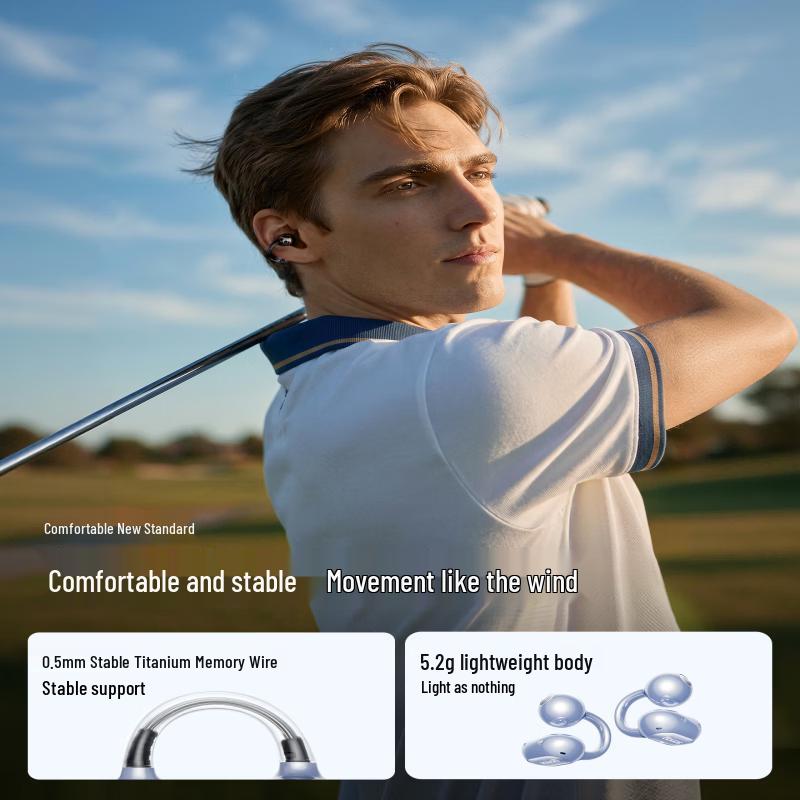 SANAG S8S Ultra Беспроводные Bluetooth-наушники с открытым ухом и клипсой, с функцией AI-перевода