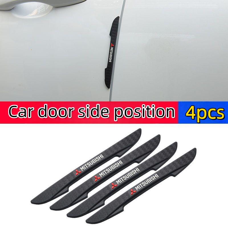 4PCS Car Door Side Edge Anti-Collision Bumper Strip Sticker for Mitsubishi Lancer Outlander ASX Ralliart