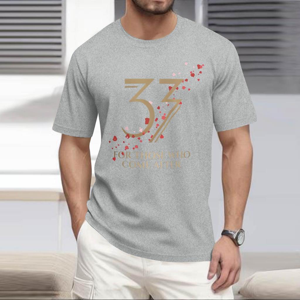 Стильная и повседневная мужская футболка с круглым вырезом, свободного кроя, с короткими рукавами.