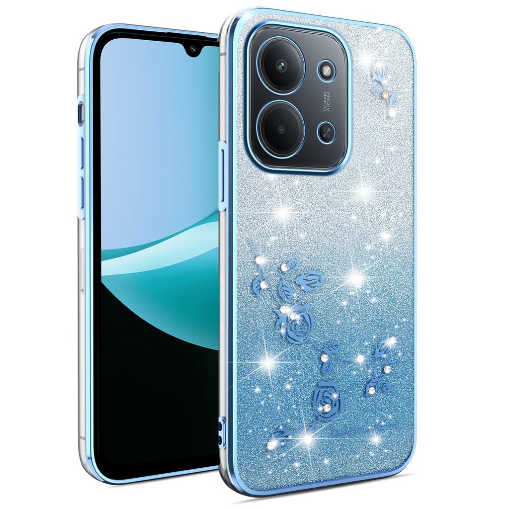 Для Xiaomi Redmi 15C 4G (Глобальный) (171 мм) Чехол Цветок TPU Гибкий Градиентный Чехол для Телефона