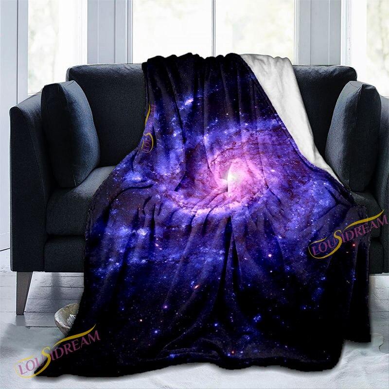 Одеяло с 3D принтом галактики, плюшевое одеяло, гобелен с планетами, фланелевое одеяло, постельные принадлежности, зимнее покрывало, одеяло