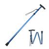 5-Section Telescopic Hiking Pole 7075 Aluminum Alloy Anti-Slip Trekking Pole Seniors Lightweight Compact Folding Walking Stick for Mountain Climbing