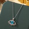 Популярное ожерелье из титановой стали синего цвета «Злой глаз» для женщин – Универсальное и персонализированное ювелирное изделие-цепочка для ключицы