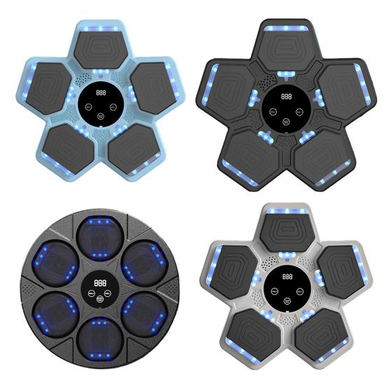 Музыкальный боксерский тренажер с перчатками, настенный, режимы скорости, регулируемый светодиодный дисплей, электронный боксерский тренажер, мишень для отработки ударов, оборудование для тренировок