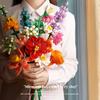 Вечный цветок Романтические розы Букет полевых цветов Кирпичные блоки Искусственный цветок Конструктор Блок Игрушки Детский подарок Строительный блок