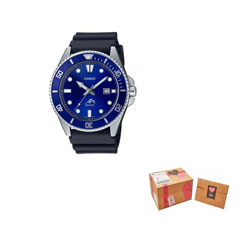 Casio Серия YOUTH-Рыба-меч Марлин Голубой Призрачный Воды 200м Водонепроницаемые Спортивный Стиль Кварцевый Механизм Ремешок из Смолы Японские и Корейские Часы MDV106B-2AV